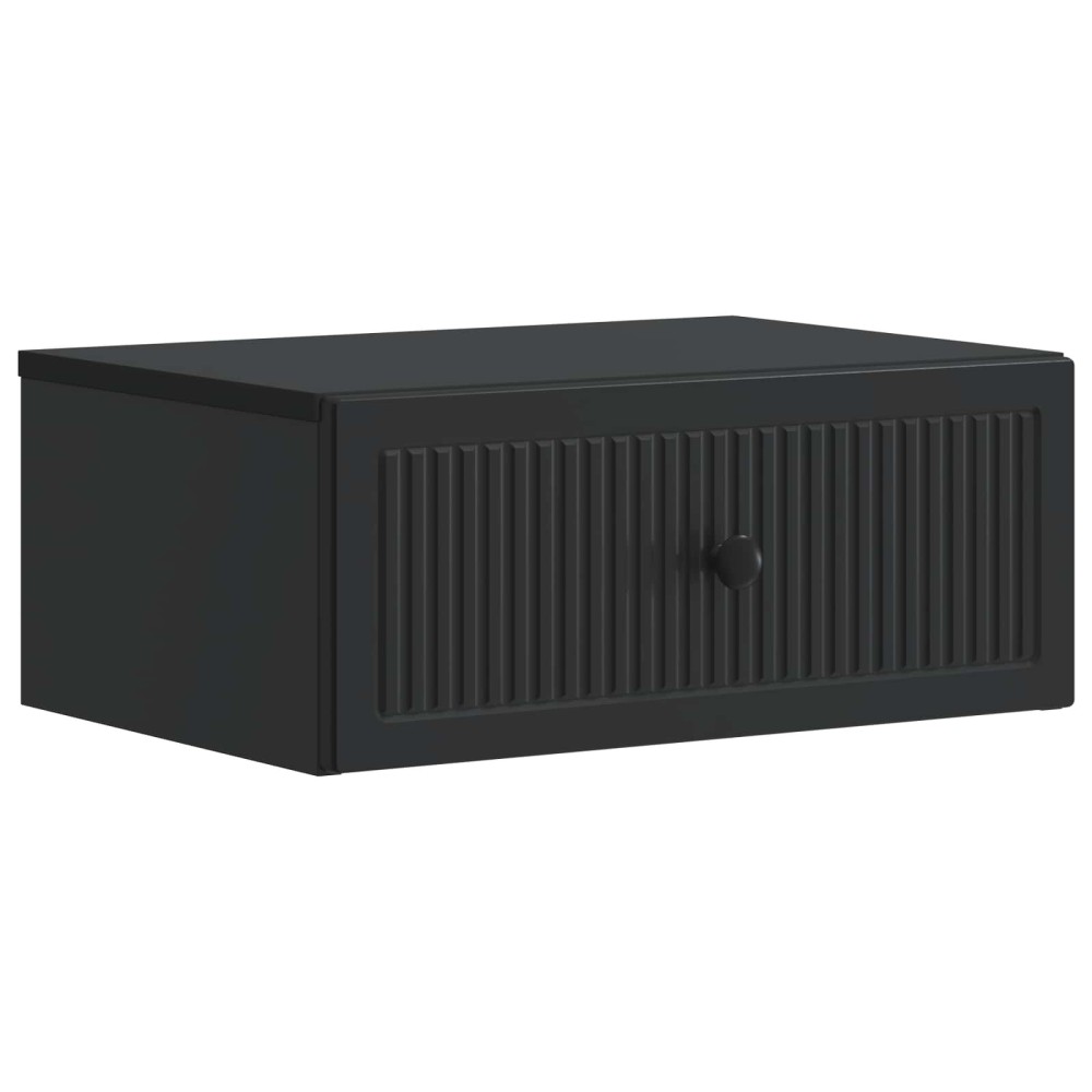 vidaXL Κομοδίνο Μαύρο 49 x 34,5 x 20 εκ. Επεξεργασμένο Ξύλο