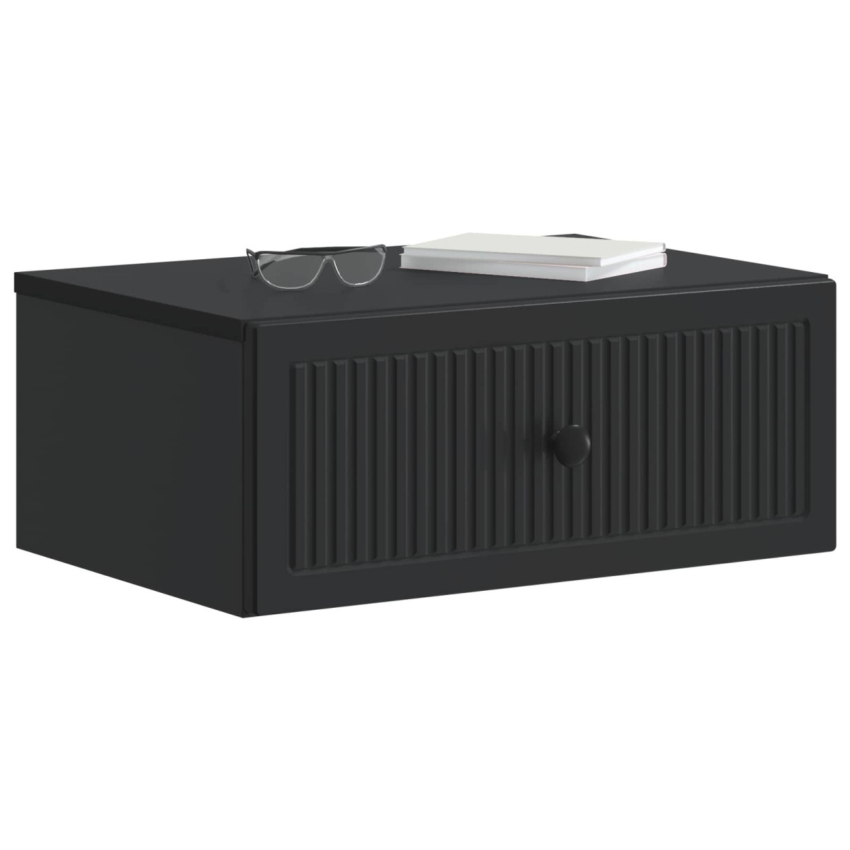 vidaXL Κομοδίνο Μαύρο 49 x 34,5 x 20 εκ. Επεξεργασμένο Ξύλο