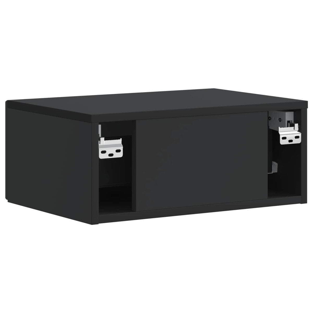 vidaXL Κομοδίνο Μαύρο 49 x 34,5 x 20 εκ. Επεξεργασμένο Ξύλο