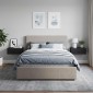 vidaXL Κομοδίνο 2 τεμ. Μαύρο 49 x 34,5 x 20 εκ. Επεξεργασμένο Ξύλο
