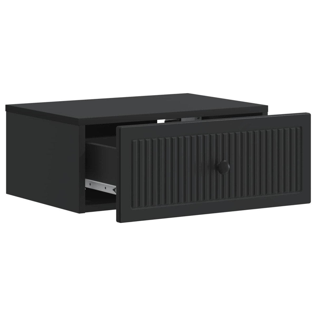 vidaXL Κομοδίνο 2 τεμ. Μαύρο 49 x 34,5 x 20 εκ. Επεξεργασμένο Ξύλο