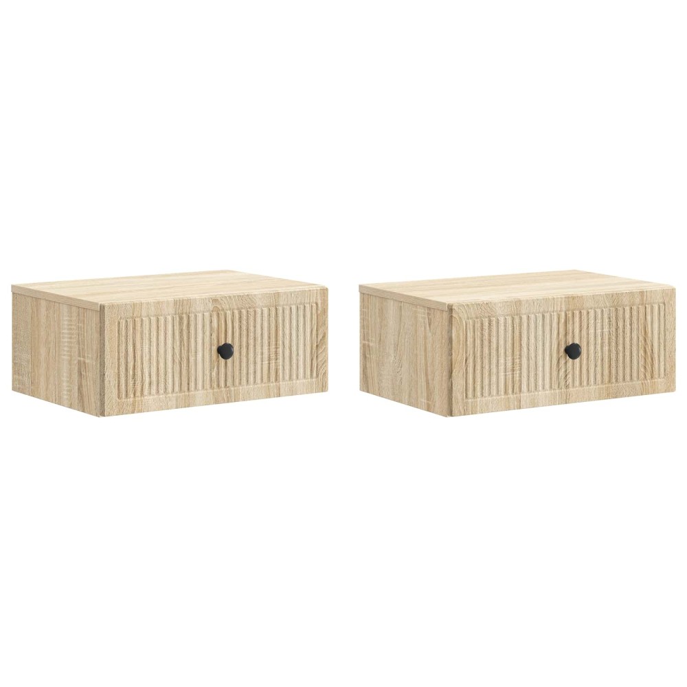 vidaXL Κομοδίνο 2 τεμ. Sonoma Δρυς 49 x 34,5 x 20 εκ.