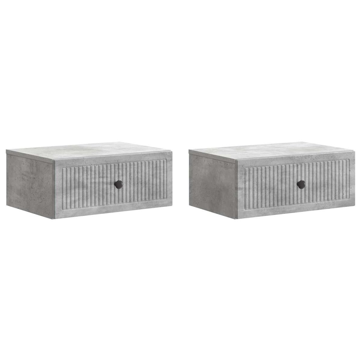 vidaXL Κομοδίνο 2 τεμ. Γκρι Σκυροδέματος 49 x 34,5 x 20 εκ.
