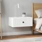 vidaXL Κομοδίνο 2 τεμ. Γυαλιστερό Λευκό 49 x 34,5 x 20 εκ.