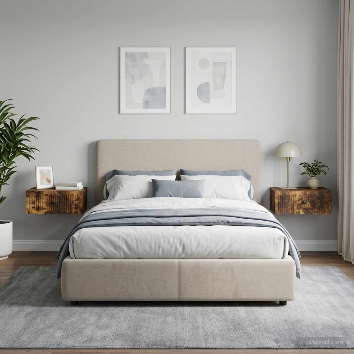 vidaXL Κομοδίνο 2 τεμ. Καπνισμένο Ξύλο Δρυός 49 x 34,5 x 20 εκ.