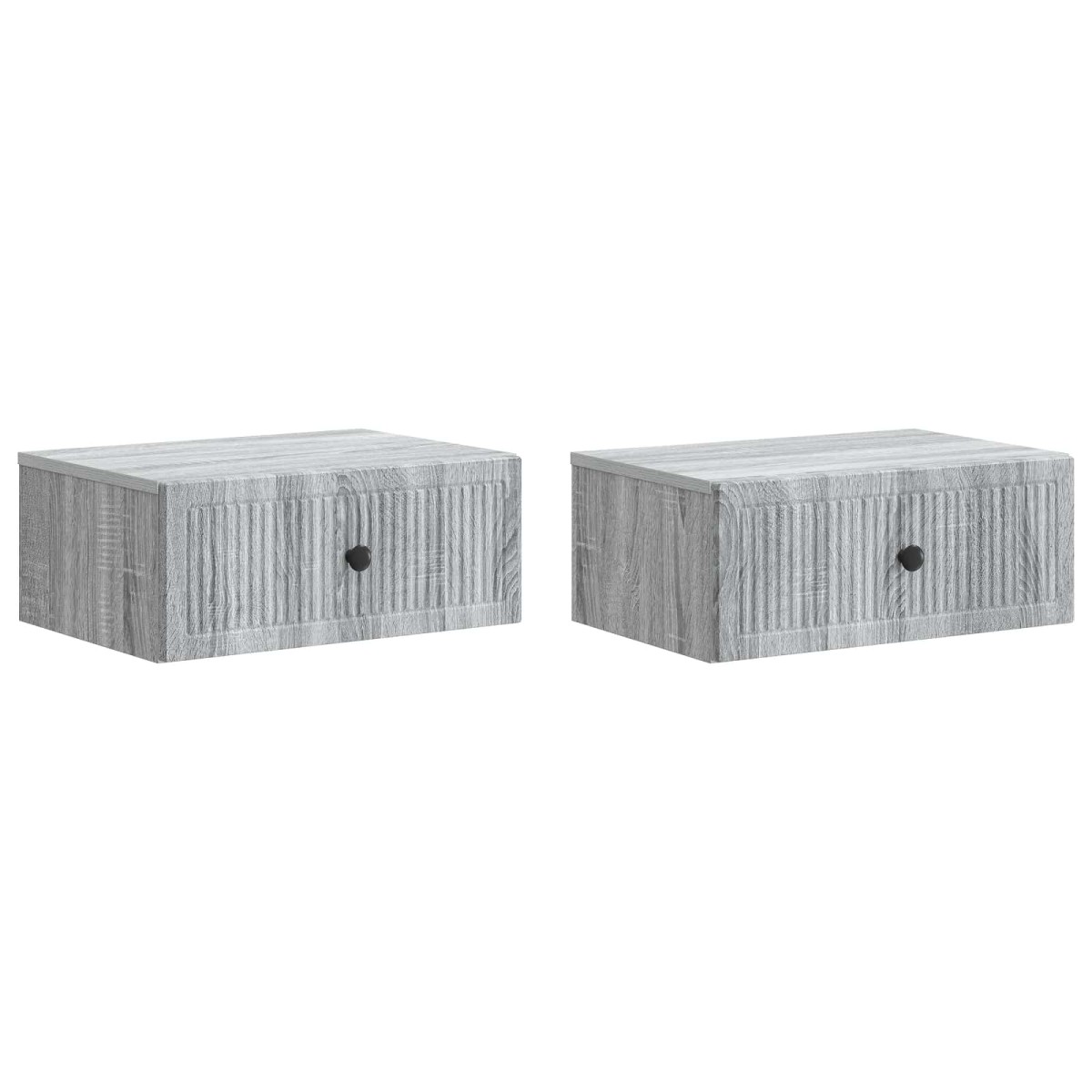vidaXL Κομοδίνο 2 τεμ. Γκρι Sonoma 49 x 34,5 x 20 εκ.