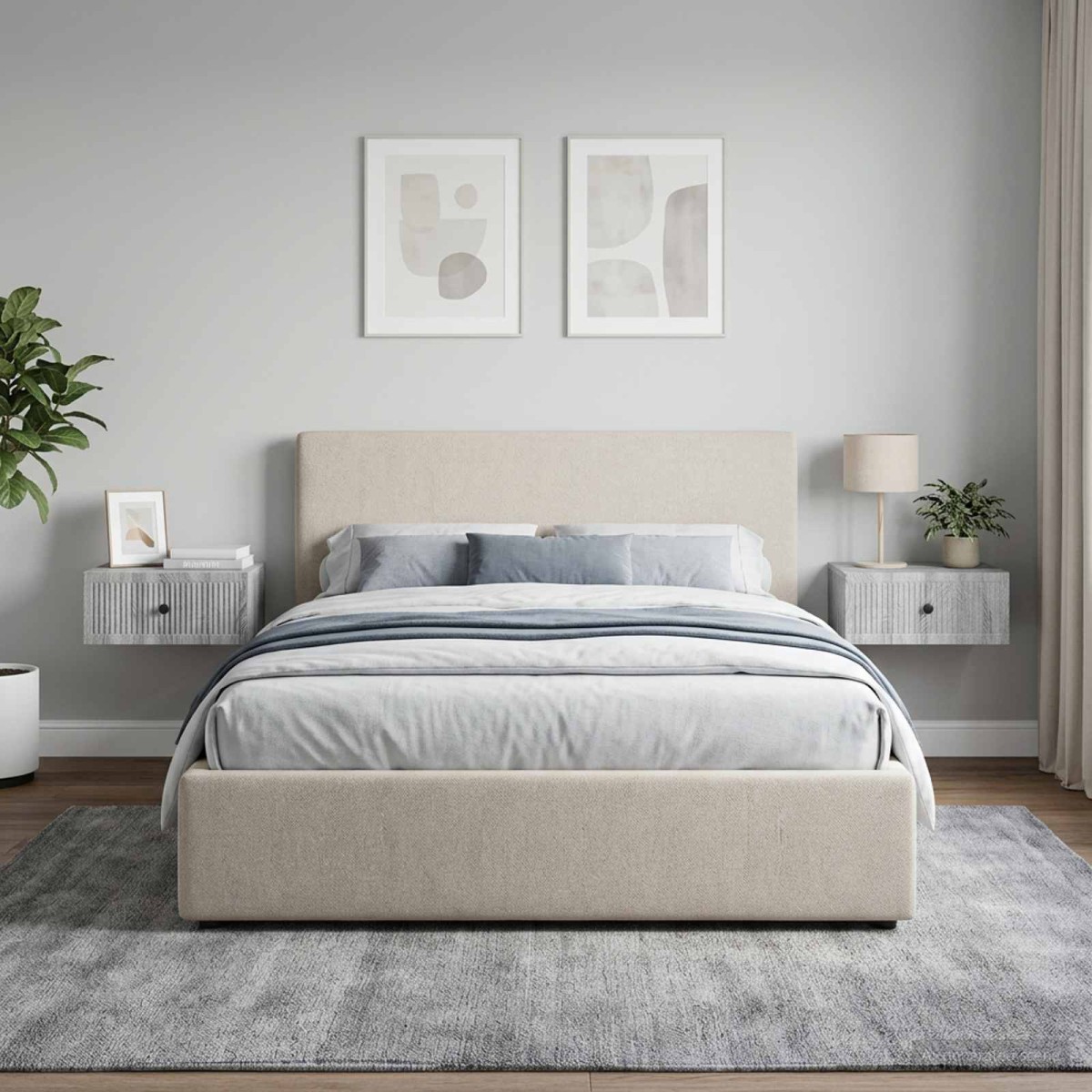 vidaXL Κομοδίνο 2 τεμ. Γκρι Sonoma 49 x 34,5 x 20 εκ.