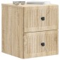 vidaXL Τοίχου Κρεμαστό Κομοδίνο Sonoma Δρυς 33 x 34,5 x 40 εκ