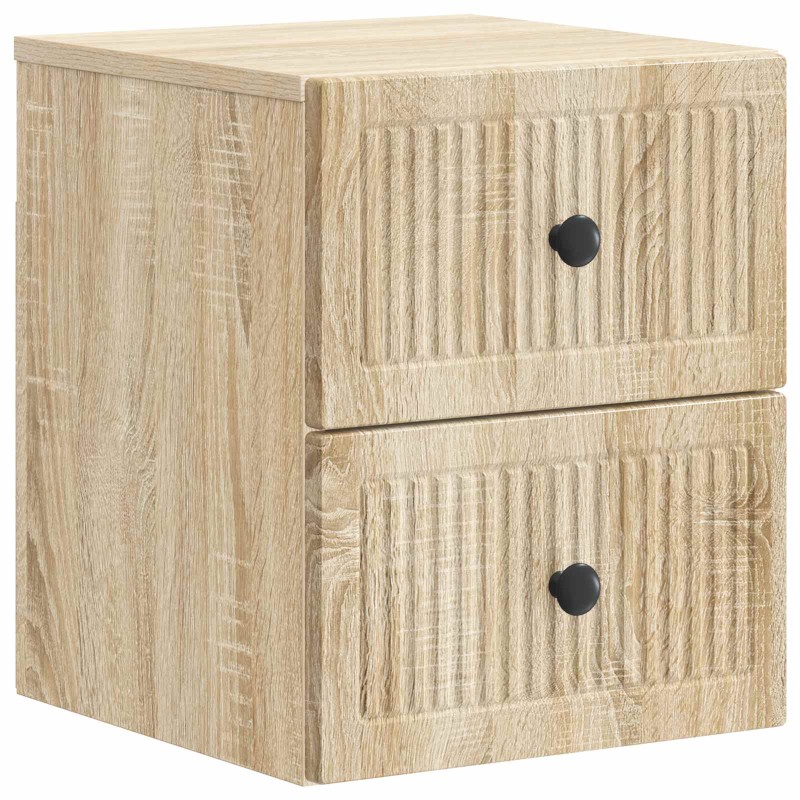 vidaXL Τοίχου Κρεμαστό Κομοδίνο Sonoma Δρυς 33 x 34,5 x 40 εκ