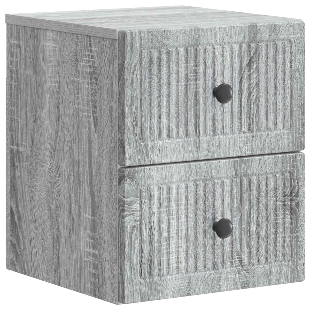 vidaXL Τοίχου Κρεμαστό Κομοδίνο Γκρι Sonoma 33 x 34,5 x 40 εκ