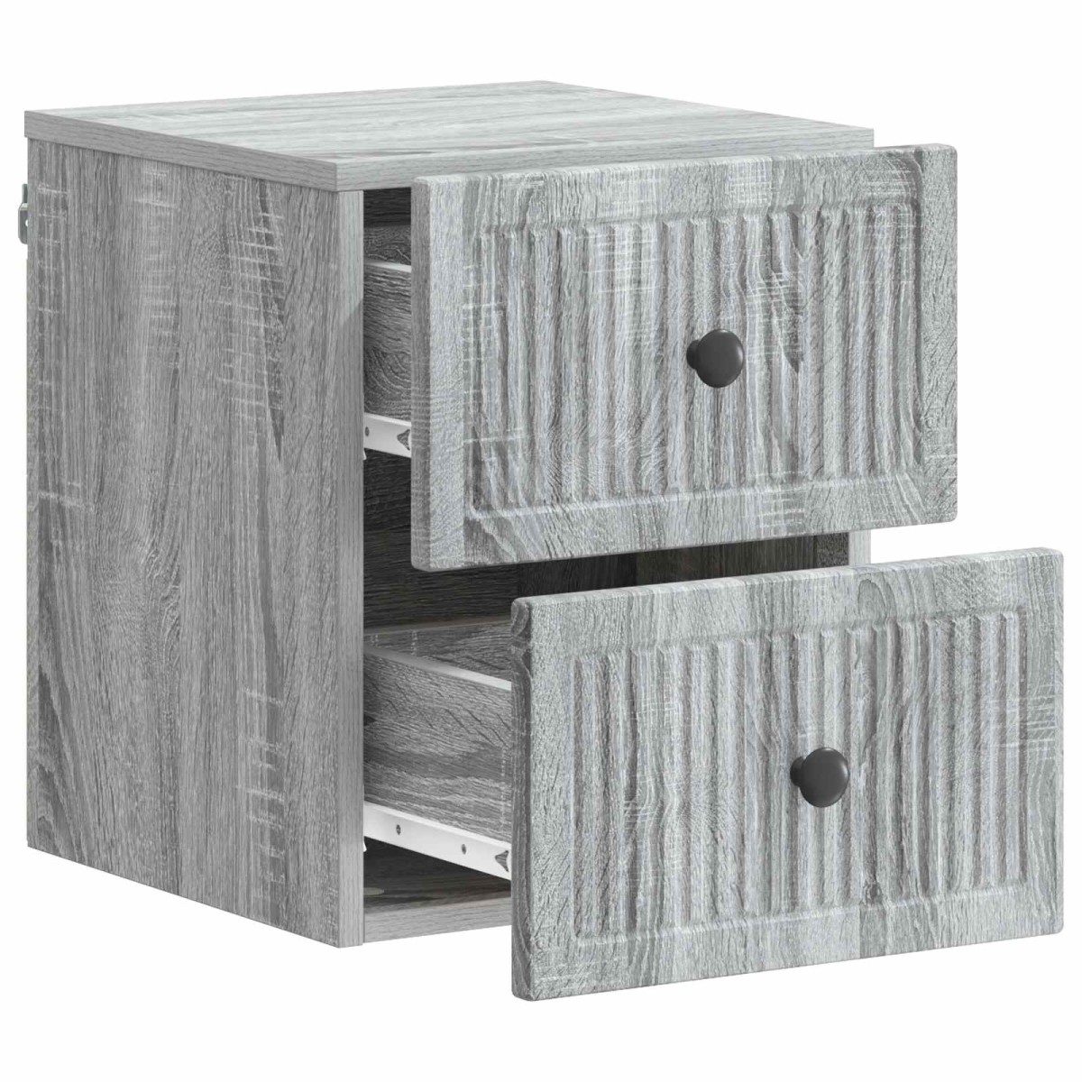vidaXL Τοίχου Κρεμαστό Κομοδίνο Γκρι Sonoma 33 x 34,5 x 40 εκ