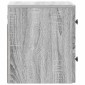vidaXL Τοίχου Κρεμαστό Κομοδίνο Γκρι Sonoma 33 x 34,5 x 40 εκ
