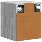 vidaXL Τοίχου Κρεμαστό Κομοδίνο Γκρι Sonoma 33 x 34,5 x 40 εκ