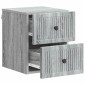 vidaXL Τοίχου Κρεμαστό Κομοδίνο 2 τεμ. Γκρι Sonoma 33 x 34,5 x 40 εκ