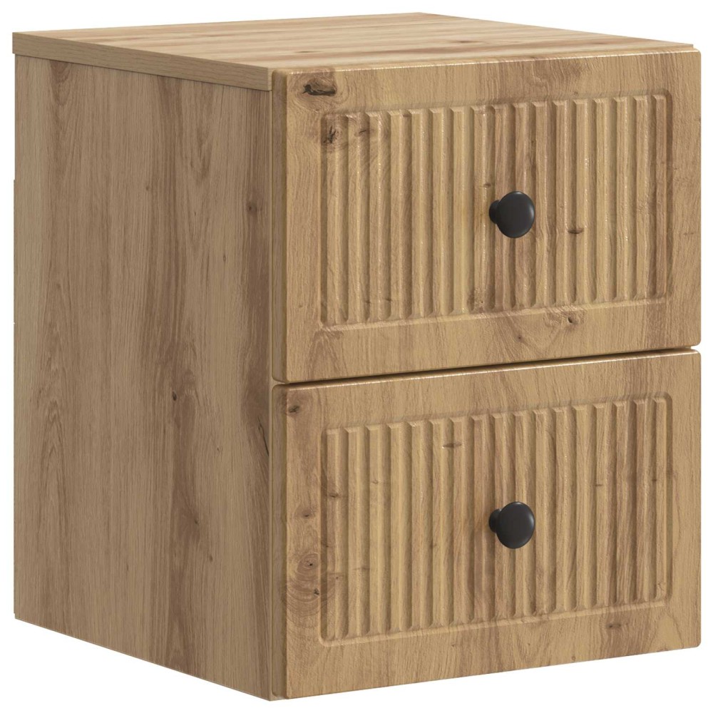 vidaXL Τοίχου Κρεμαστό Κομοδίνο Artisan Δρυς 33 x 34,5 x 40 εκ