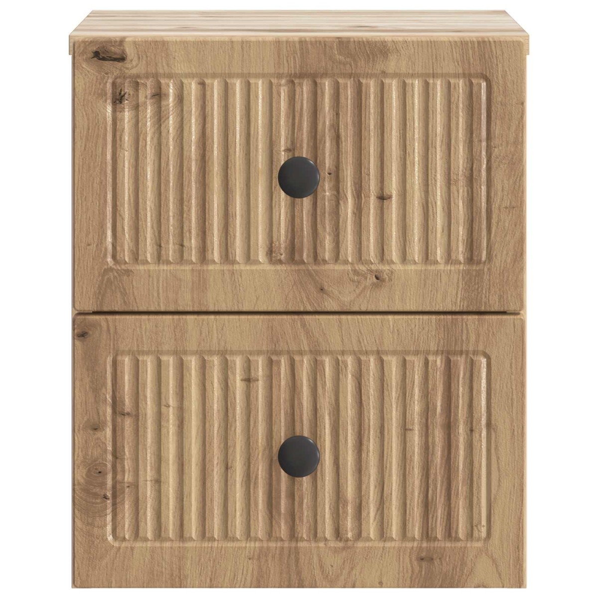 vidaXL Τοίχου Κρεμαστό Κομοδίνο 2 τεμ. Artisan Δρυς 33 x 34,5 x 40 εκ