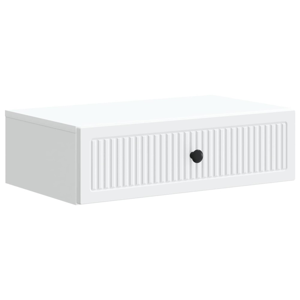 vidaXL Τραπεζάκι Τοίχου Λευκό 59 x 34,5 x 17 εκ. Επεξεργασμένο Ξύλο
