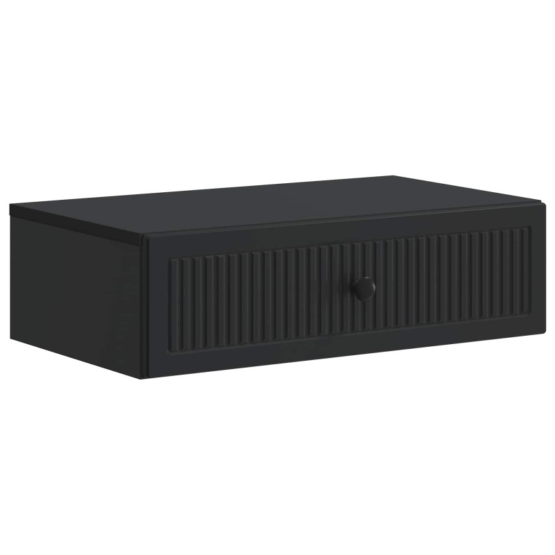 vidaXL Τραπεζάκι Τοίχου Μαύρο 59 x 34,5 x 17 εκ. Επεξεργασμένο Ξύλο