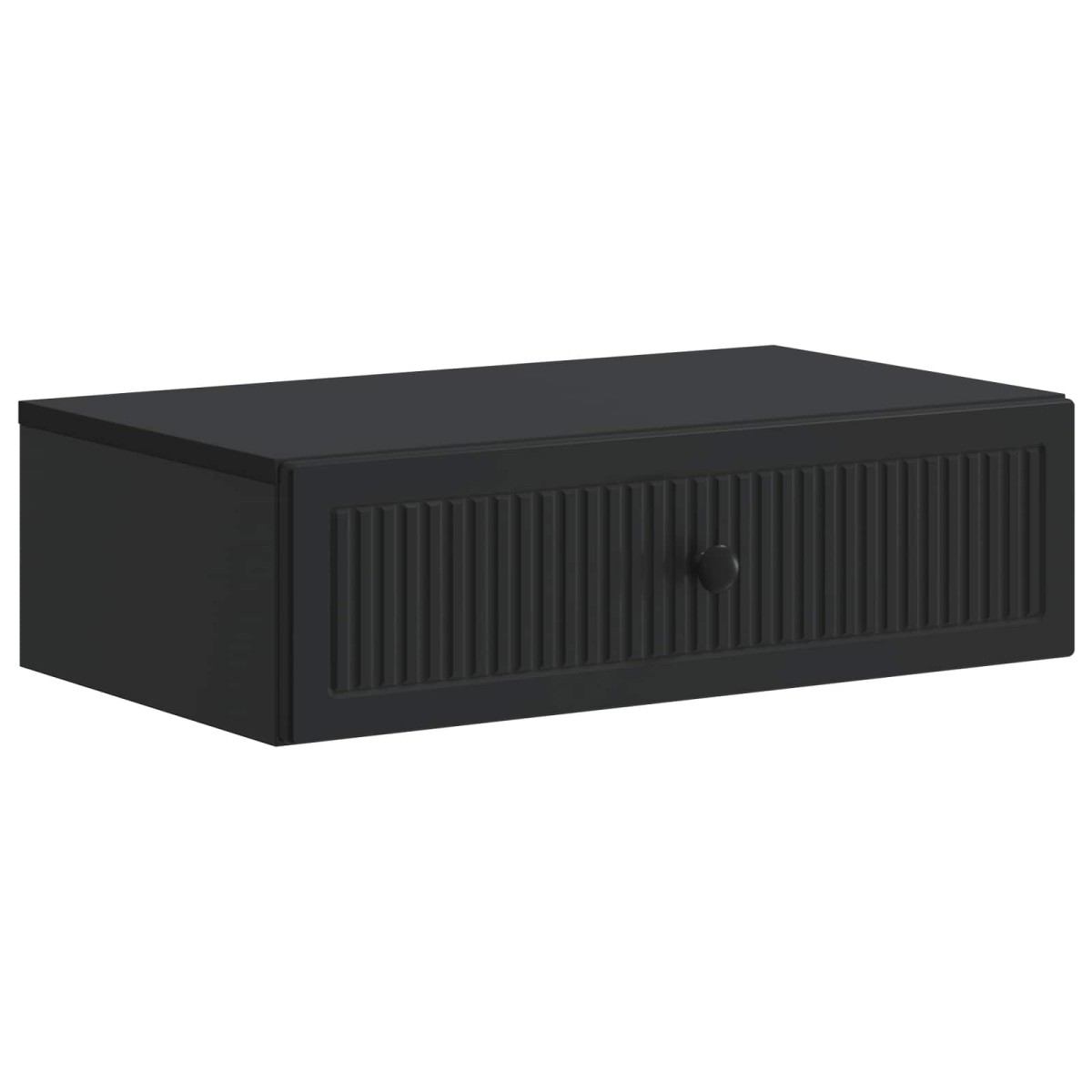vidaXL Τραπεζάκι Τοίχου Μαύρο 59 x 34,5 x 17 εκ. Επεξεργασμένο Ξύλο