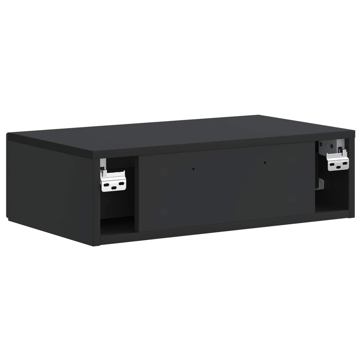 vidaXL Τραπεζάκι Τοίχου Μαύρο 59 x 34,5 x 17 εκ. Επεξεργασμένο Ξύλο