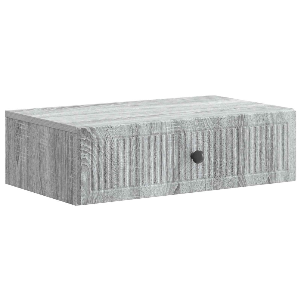 vidaXL Τραπεζάκι Τοίχου Γκρι Sonoma 59 x 34,5 x 17 εκ.