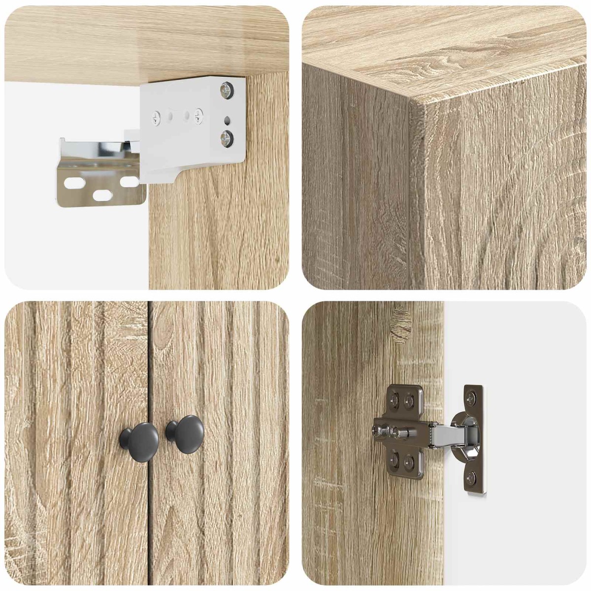 vidaXL Τοίχου Ντουλάπα Sonoma Δρυς 59 x 31 x 60 εκ Επεξεργασμένο Ξύλο