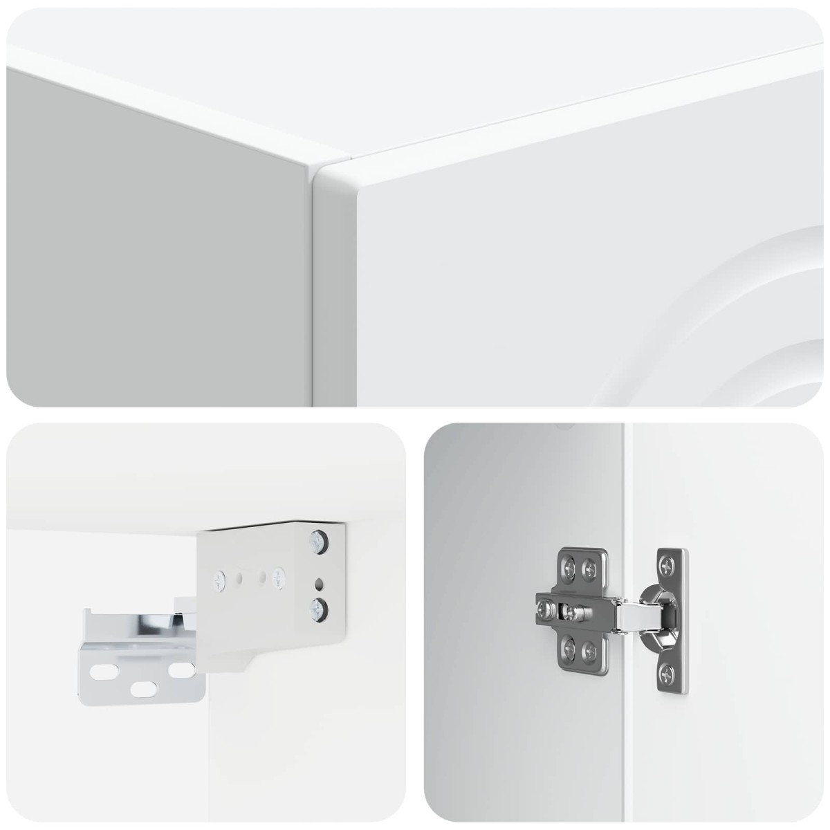 vidaXL Τοίχου Ντουλάπα Λευκό 33 x 34,5 x 90 εκ Επεξεργασμένο Ξύλο