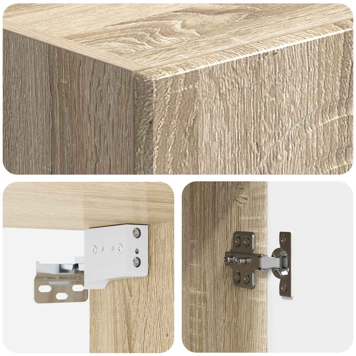 vidaXL Τοίχου Ντουλάπα Sonoma Δρυς 33 x 34,5 x 90 εκ