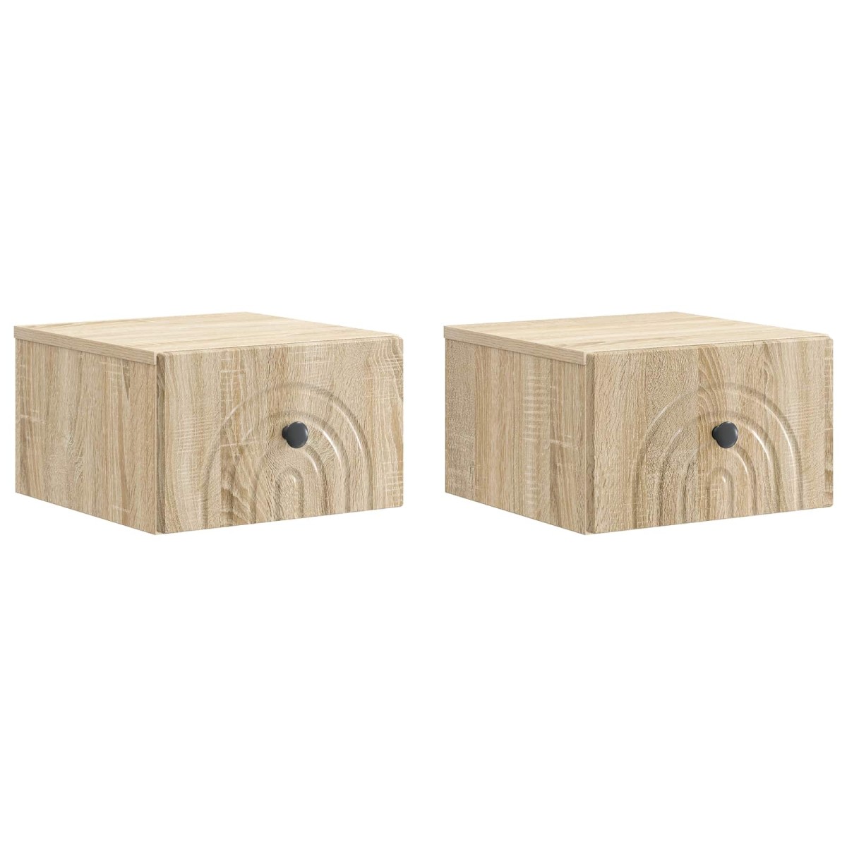 vidaXL Τοίχου Κρεμαστό Κομοδίνο 2 τμχ. Sonoma Δρυς 33 x 34,5 x 20 εκ