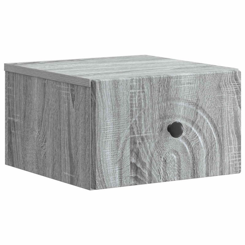 vidaXL Τοίχου Κρεμαστό Κομοδίνο Γκρι Sonoma 33 x 34,5 x 20 εκ