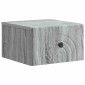 vidaXL Τοίχου Κρεμαστό Κομοδίνο Γκρι Sonoma 33 x 34,5 x 20 εκ