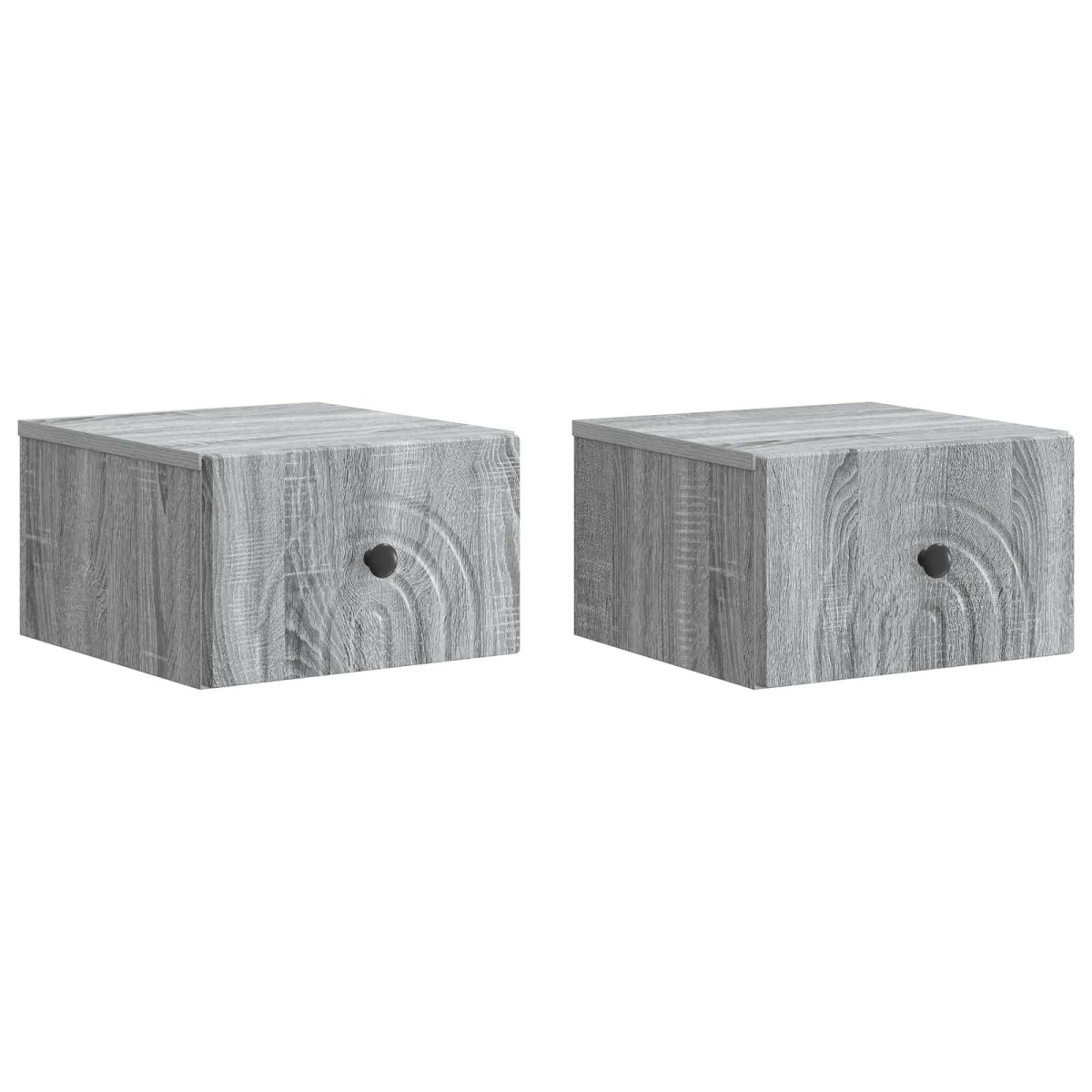 vidaXL Τοίχου Κρεμαστό Κομοδίνο 2 τμχ. Γκρι Sonoma 33 x 34,5 x 20 εκ