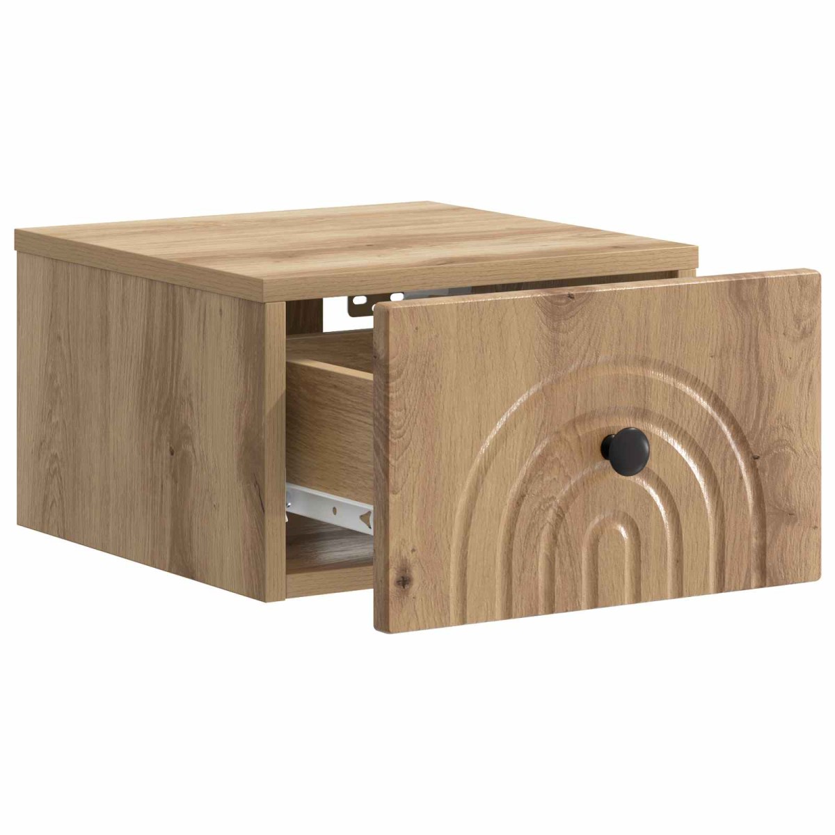 vidaXL Τοίχου Κρεμαστό Κομοδίνο Artisan Δρυς 33 x 34,5 x 20 εκ