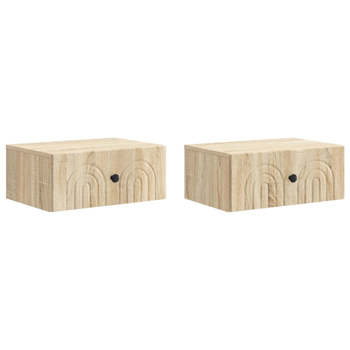 vidaXL Τοίχου Κρεμαστό Κομοδίνο 2 τεμ. Sonoma Δρυς 49 x 34,5 x 20 εκ.