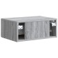vidaXL Τοίχου Κρεμαστό Κομοδίνο Γκρι Sonoma 49 x 34,5 x 20 εκ.