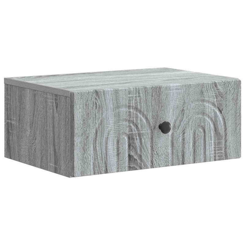 vidaXL Τοίχου Κρεμαστό Κομοδίνο Γκρι Sonoma 49 x 34,5 x 20 εκ.