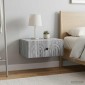vidaXL Τοίχου Κρεμαστό Κομοδίνο 2 τεμ. Γκρι Sonoma 49 x 34,5 x 20 εκ.