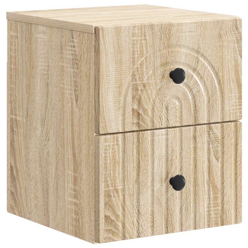 vidaXL Τοίχου Κρεμαστό Κομοδίνο Sonoma Δρυς 33 x 34,5 x 40 εκ