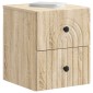 vidaXL Τοίχου Κρεμαστό Κομοδίνο Sonoma Δρυς 33 x 34,5 x 40 εκ