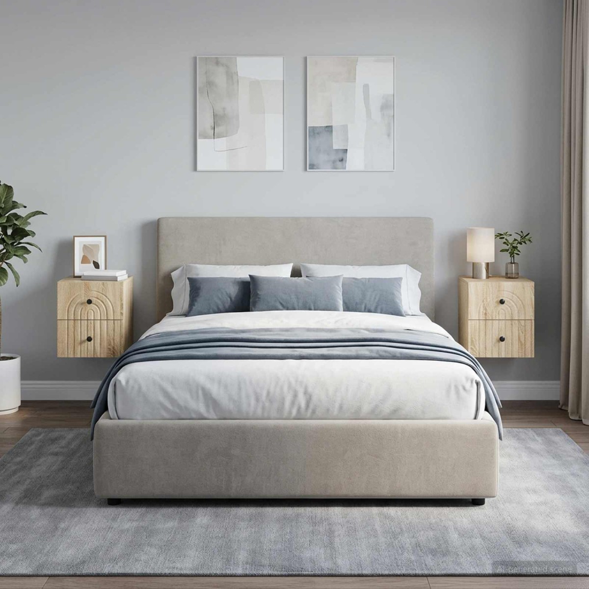 vidaXL Τοίχου Κρεμαστό Κομοδίνο 2 τμχ. Sonoma Δρυς 33 x 34,5 x 40 εκ