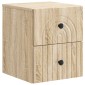 vidaXL Τοίχου Κρεμαστό Κομοδίνο 2 τμχ. Sonoma Δρυς 33 x 34,5 x 40 εκ