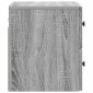 vidaXL Τοίχου Κρεμαστό Κομοδίνο Γκρι Sonoma 33 x 34,5 x 40 εκ