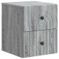 vidaXL Τοίχου Κρεμαστό Κομοδίνο Γκρι Sonoma 33 x 34,5 x 40 εκ