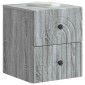 vidaXL Τοίχου Κρεμαστό Κομοδίνο 2 τμχ. Γκρι Sonoma 33 x 34,5 x 40 εκ