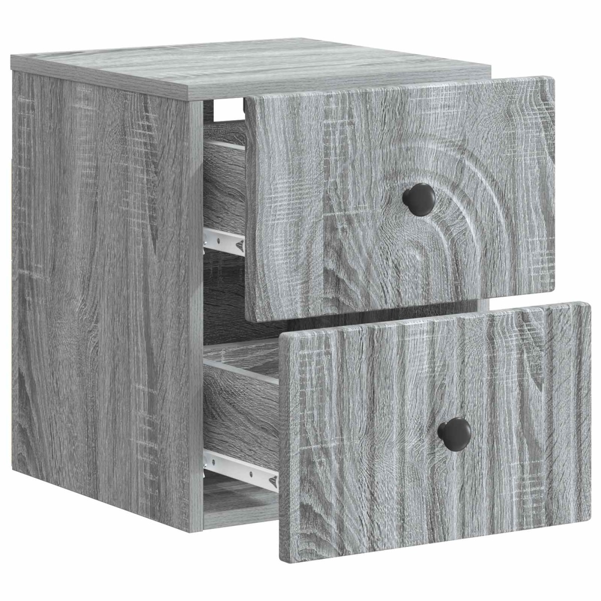 vidaXL Τοίχου Κρεμαστό Κομοδίνο 2 τμχ. Γκρι Sonoma 33 x 34,5 x 40 εκ