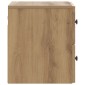 vidaXL Τοίχου Κρεμαστό Κομοδίνο Artisan Δρυς 33 x 34,5 x 40 εκ