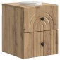 vidaXL Τοίχου Κρεμαστό Κομοδίνο 2 τμχ. Artisan Δρυς 33 x 34,5 x 40 εκ