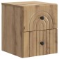vidaXL Τοίχου Κρεμαστό Κομοδίνο 2 τμχ. Artisan Δρυς 33 x 34,5 x 40 εκ
