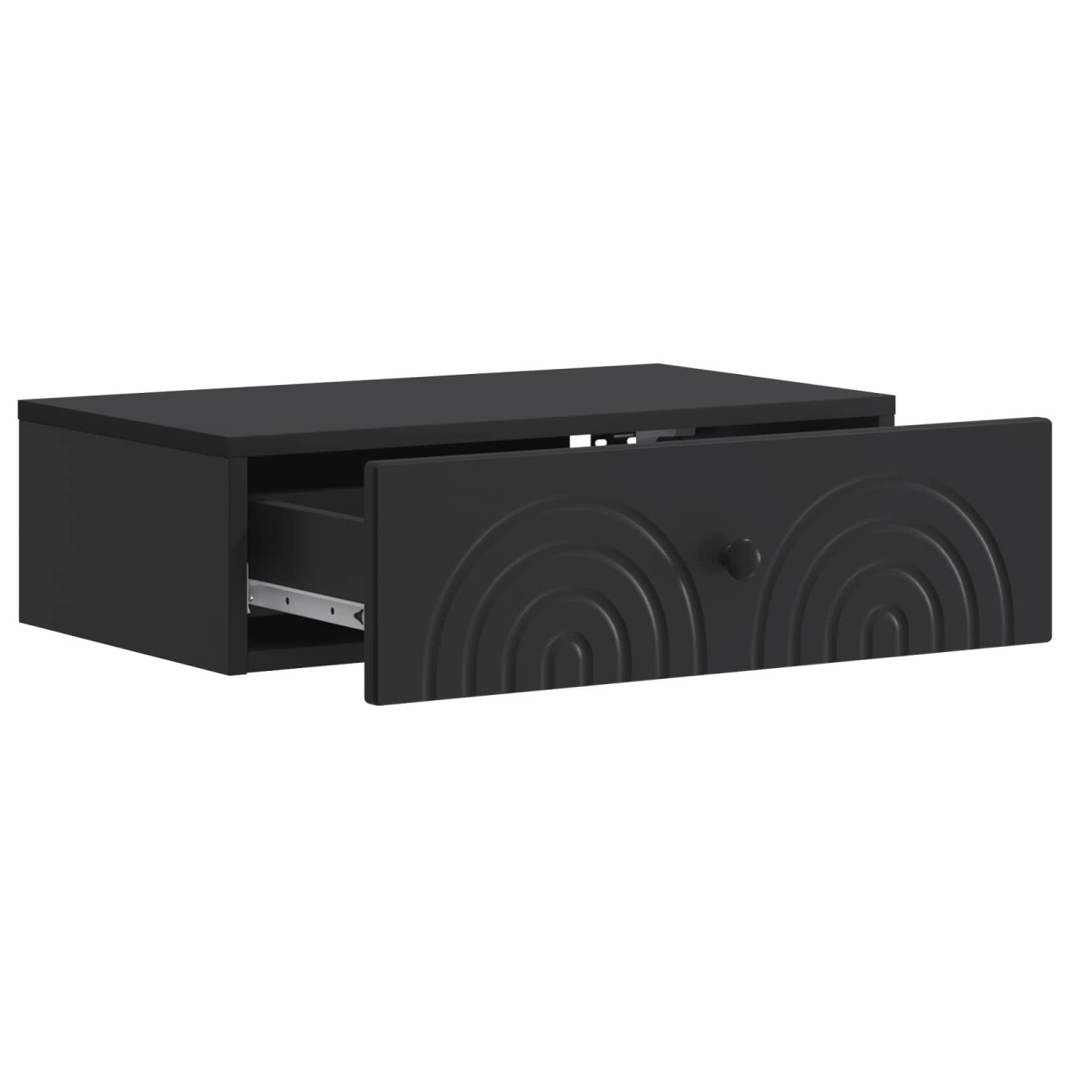 vidaXL Τραπεζάκι Τοίχου Μαύρο 59 x 34,5 x 17 εκ. Επεξεργασμένο Ξύλο