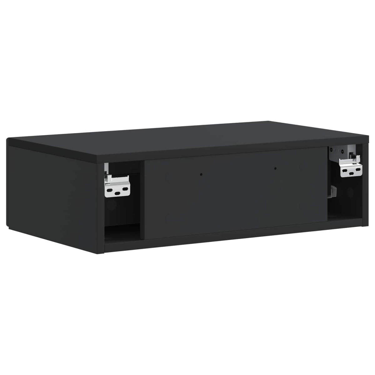 vidaXL Τραπεζάκι Τοίχου Μαύρο 59 x 34,5 x 17 εκ. Επεξεργασμένο Ξύλο